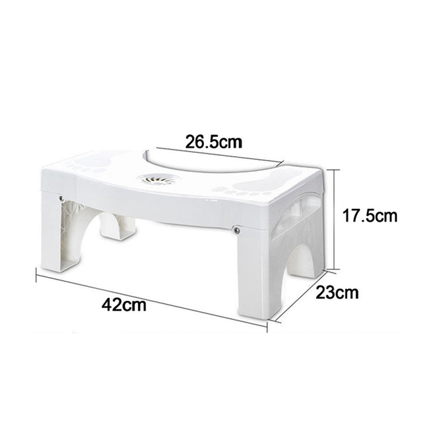 6005a Plastic Non-slip Folding Toilet Squat Stool - White Color 6005a Plastic Non-slip Folding Toilet Squat Stool - White Color